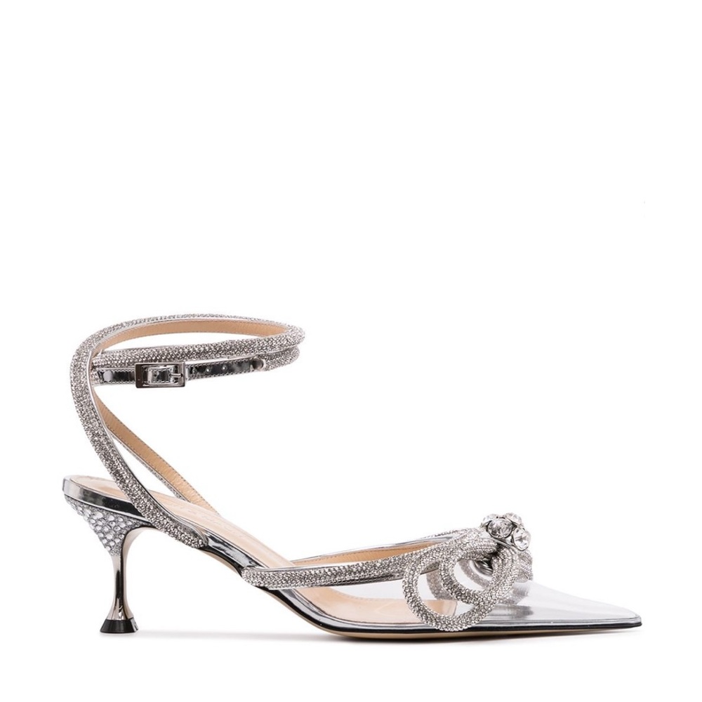 MACH & MACH
crystal-embellished low-heel pumps